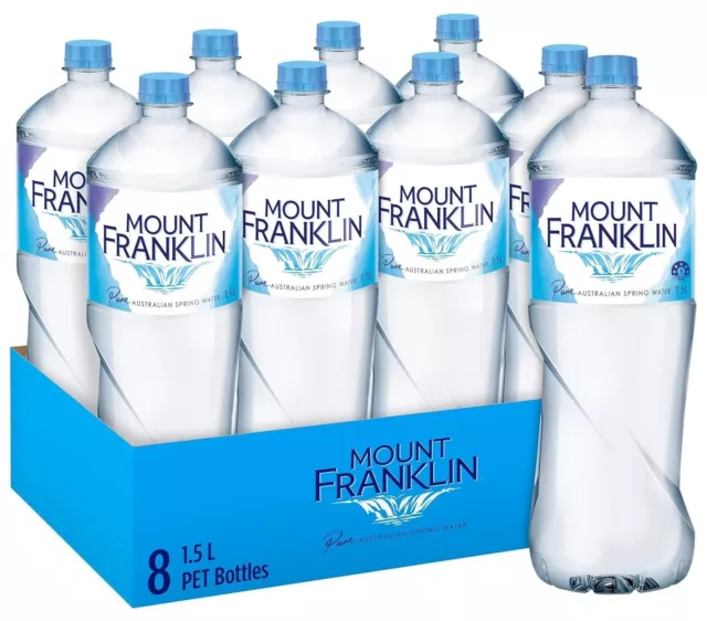 Mount Franklin Pure Australian Spring Still Water Multipack Bottles 8 x 1.5L