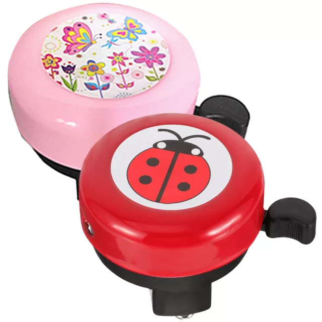 2 Pcs Kid Bike Bell Warning Child Other Accessories Ladybug