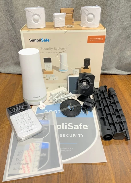 NEW OPEN BOX SimpliSafe 9-Piece Wireless Home Security System & Indoor HD Camera