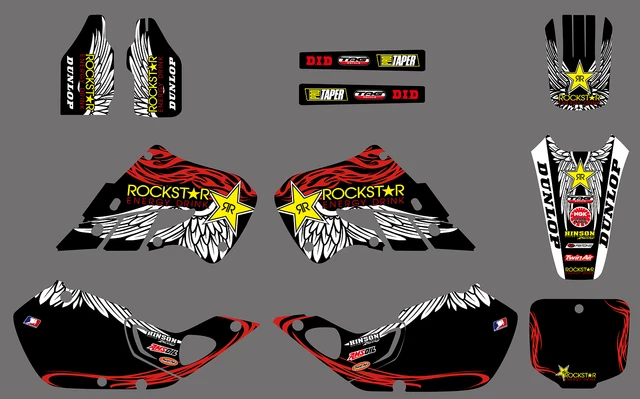 TEAM ROCKSTAR HONDA GRAPHICS CR125 CR250 CR125R CR250R 2000 2001 PTS TEAM ROCKSTAR HONDA GRAPHICS CR125 CR250 CR125R CR250R 2000 2001 PTS