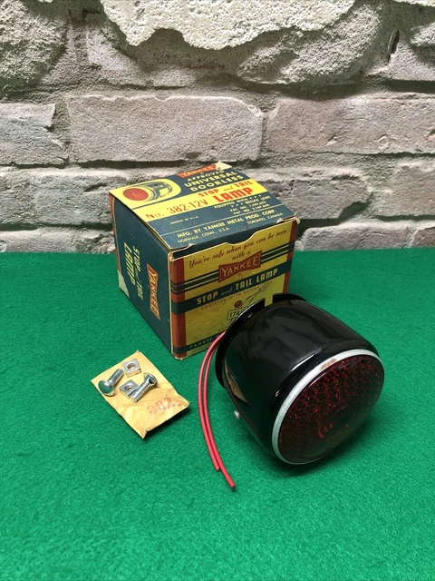 NOS Vintage Yankee Universal 1930’s Style Round Tail Light In Original Box Nice NOS Vintage Yankee Universal 1930’s Style Round Tail Light In Original Box Nice