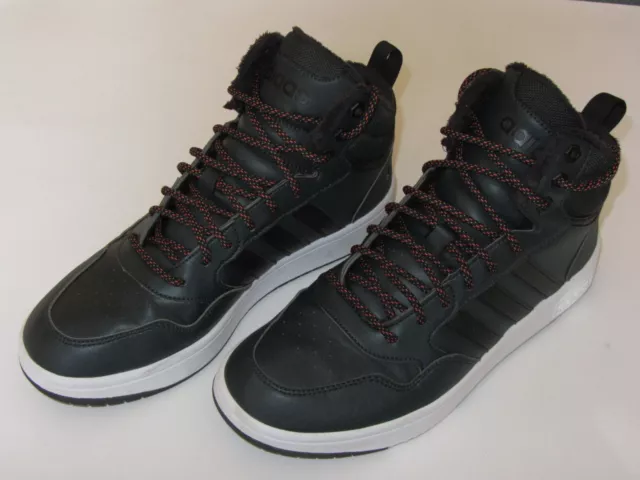 ✅ Adidas Sneaker Hoops 3.0 Mid WTR dunkelgrün/schwarz 43 1/3 - wie neu