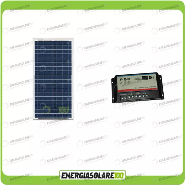 Kit caravana furgoneta roulote panel solar 30W 12V Regulator de carga 10A Regduo