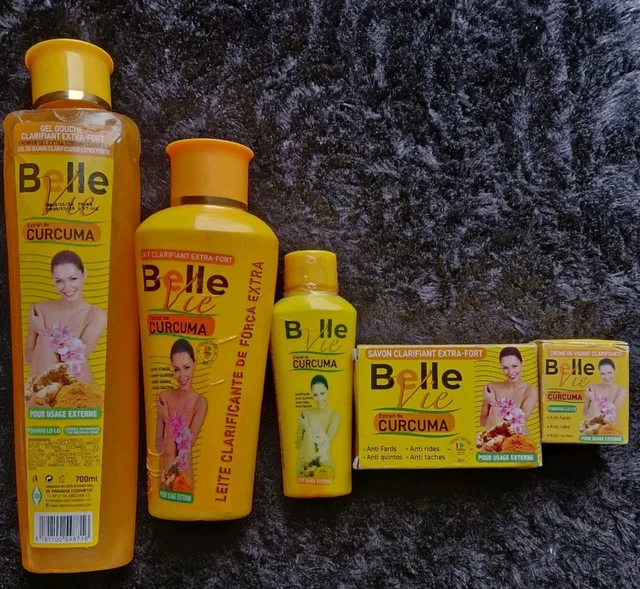 Crème éclaircissante Belle Vie Au Curcuma - 400ml, SPF50, Pour Un Teint Clair Et Uniforme