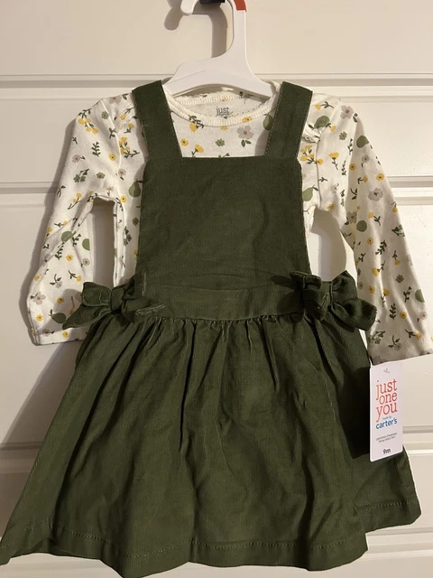 Just One You By Carters Baby Girl Floral Skirt all Top & Bottoms Set Size 9M