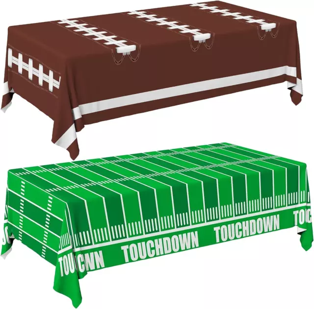 Football Party Decorations Disposable Tablecloth Plastic Touchdown Table Cover f