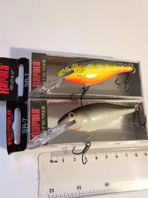 Rapala fishing lures pair of SR-7 Shad Rap, Deep runner.  Trout, Bass,  new. #3