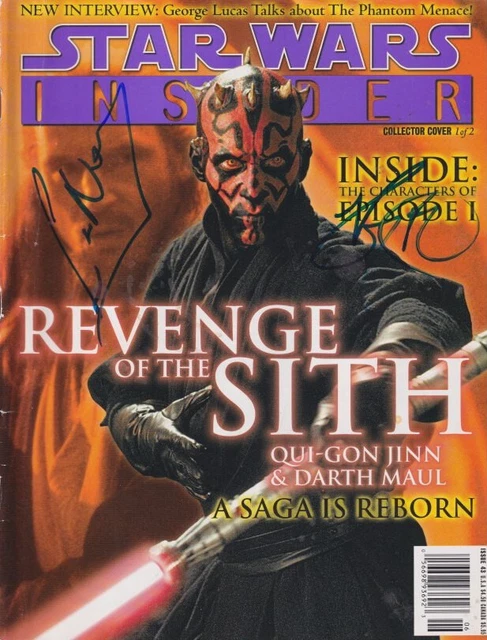 Ray Park & Liam Neeson signed  Star Wars magazine