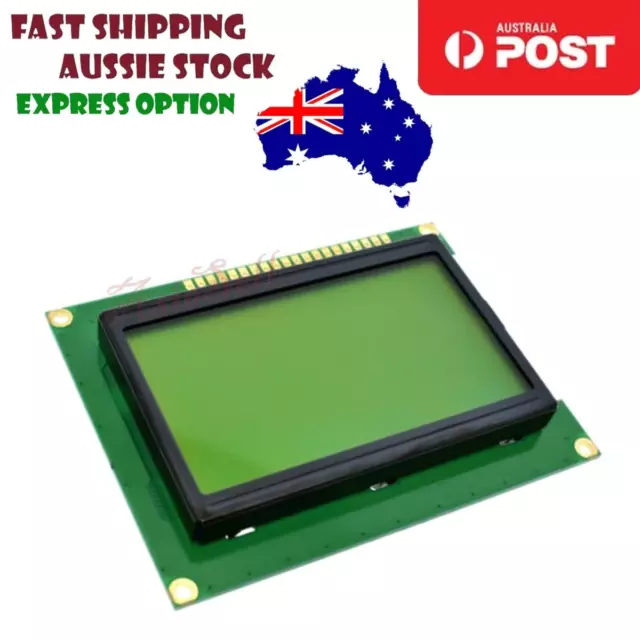 12864 Dots Graphic Blue Yellow Green Backlight 128x64 LCD Display Module