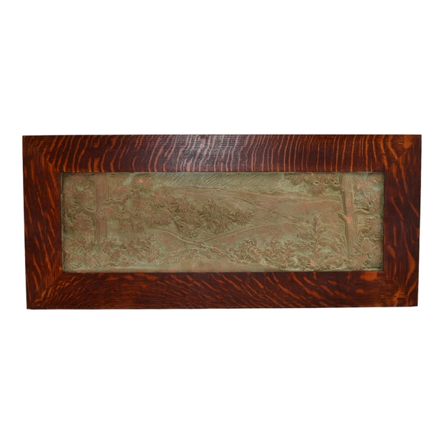 Batchelder California 1920s Art Pottery Terra Cotta Scenic Framed Ceramic Tile