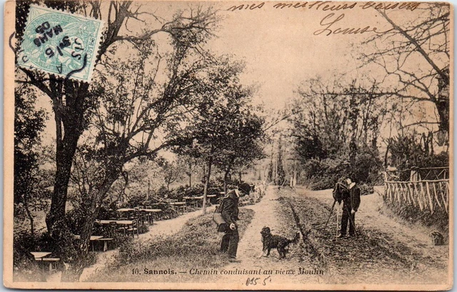 95 SANNOIS - chemin conduisant au vieux moulin.
