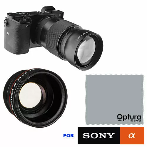 HD 2.2x TELEPHOTO ZOOM LENS  FOR SONY ALPHA A5000 A5100 A6000 A6300 40.5mm