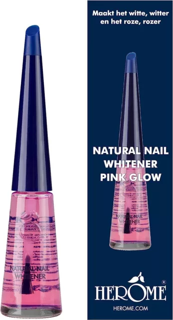 Herome Natural Nail Whitener Pink Glow 10ml | Quick Nail Beautifier