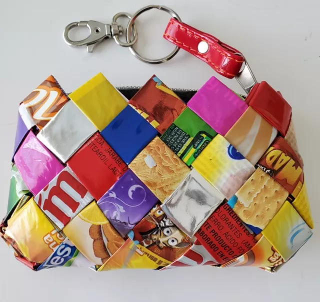 Candy wrapper top coin purse