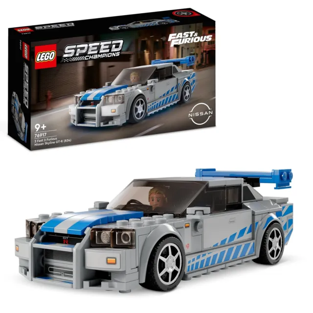 LEGO 76917 Speed Champions 2 Fast 2 Furious Nissan Skyline GT-R (R34) Race Car T