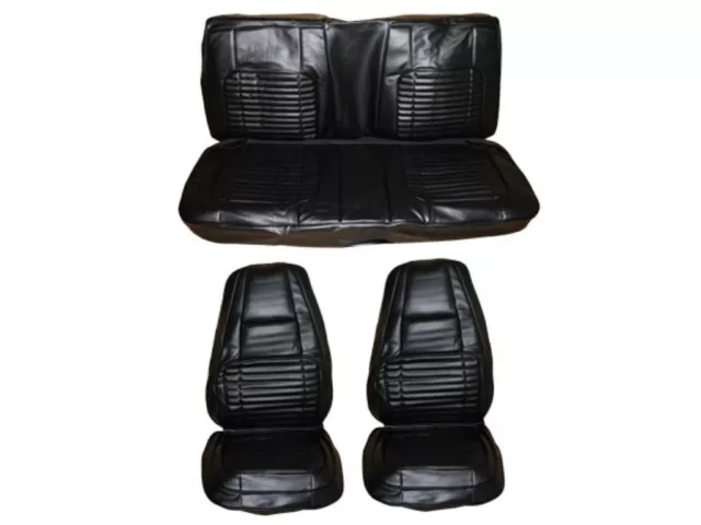 PG Classic 7703-BUK-100 1970 Charger 500,R/T Front Bucket Seat Cover Set(Black)