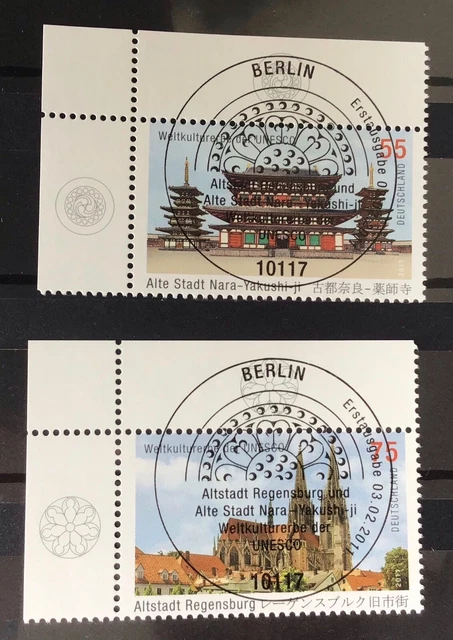 Bund: Mi.-Nr. 2844 - 2845 - UNESCO : Nara + Regensburg - ESST Berlin - OL