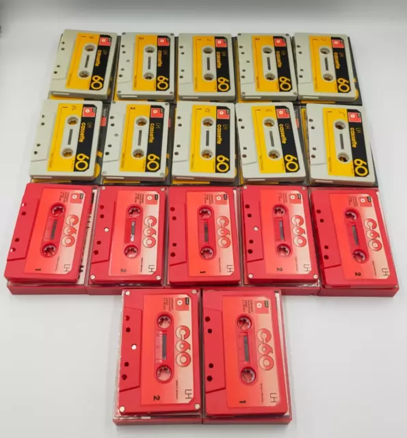 17 KASSETTEN Konvolut Musikkassette MC Audio Tape überspielbar BASF LH (C)60 3