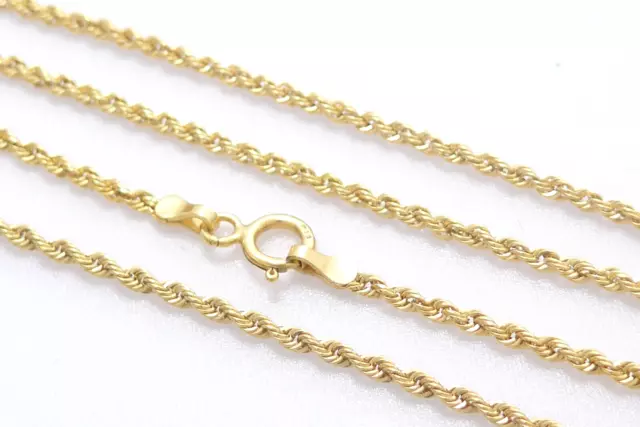Halskette 585 GOLD 14 Karat Gelbgold cadena collana chain necklace oro G0517/24