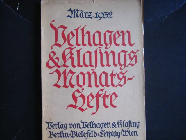 Velhagen & Klasings Monatshefte - März 1932.