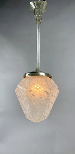 Muller Freres Luneville Art Deco Ceiling Light Fixture Deckenlampe Pendelleuchte