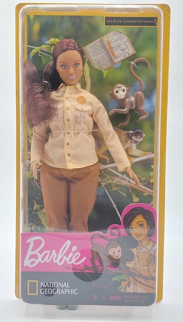 2018 Mattel National Geographic You Can Be Wildlife Conservationist Barbie Doll