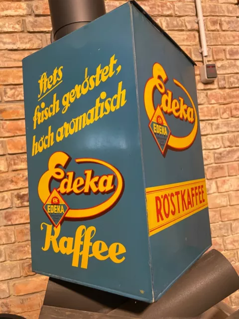 EDEKA Röstkaffee - Riesige antike Blechdose um 1920 Container Kaffeedose Kaffee