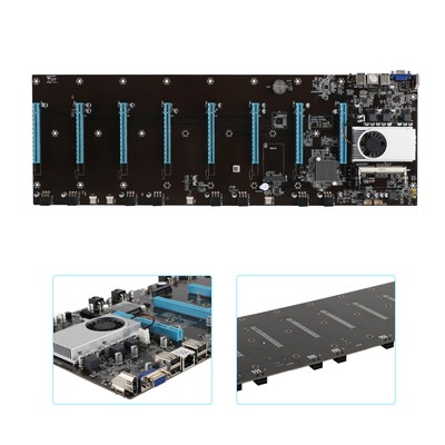 CPU Scheda Madre BTC-T37 Mining Set 8 PCIe 16X slot per scheda video Miner DDR3 di memoria 