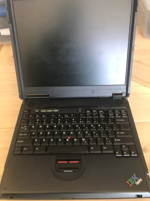 Vintage IBM Thinkpad A 20M Laptop 15" LCD Screen IBM Type 2629 w AC charger