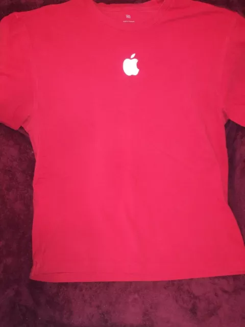 Apple Brand Employee  Red Short Sleeve T Shirt Size XL