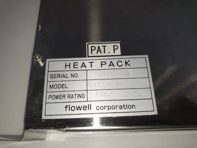 flowell corporation heat pack GTC-202CEBUPW