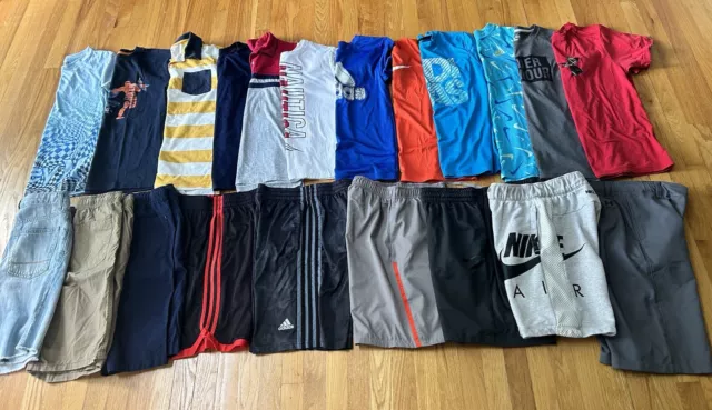 Boys Clothing 21pc Lot Size L/XL 14/16 Cat & Jack Nike Under Armour, Nautica Gap