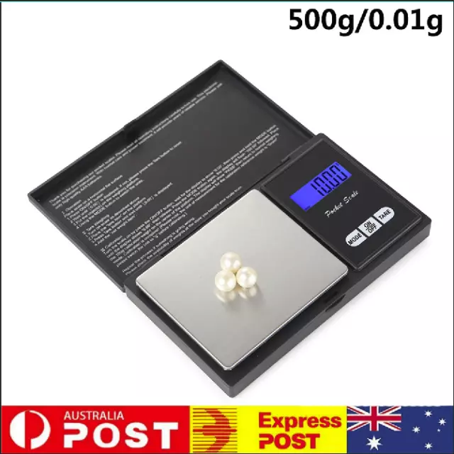 2PCS 500g/0.001g High Precision Electronic Pocket Gold Jewellery Digital Scales~