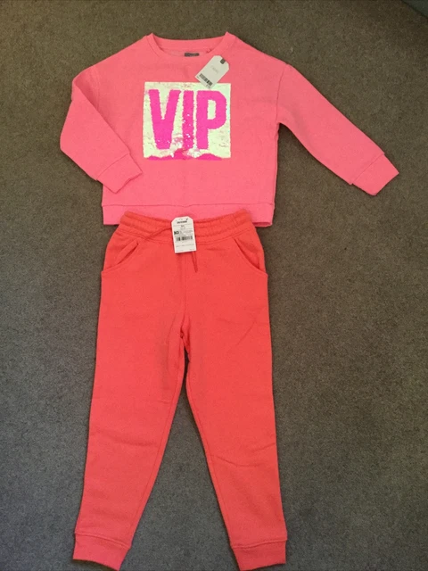 Next Girls Clothes Cropped Jumper And Joggers New With Tags Age 6 years 5-6 Y