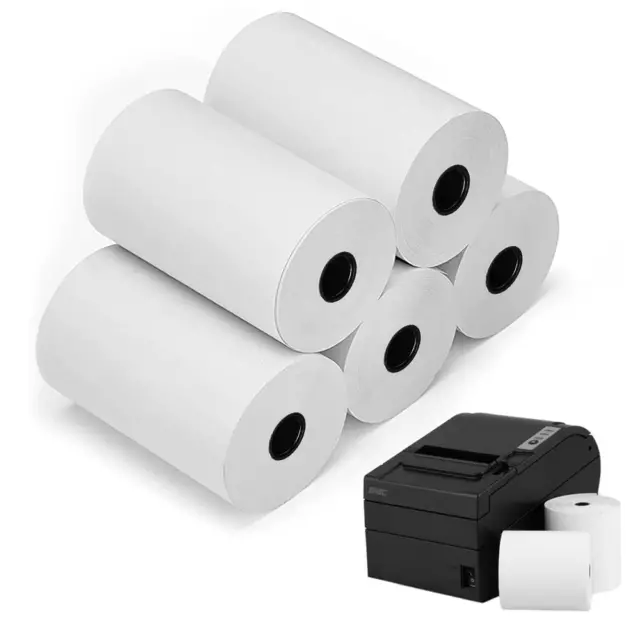 100 Bulk Rolls 57x38mm Premium EFTPOS Thermal Paper Cash Register Receipt Rolls 3