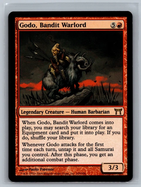 Godo Bandit Warlord 1x FOIL CHK MTG Champions Kamigawa Rare MINT red Godo Bandit Warlord 1x FOIL CHK MTG Champions Kamigawa Rare MINT red