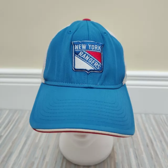 Reebok New York Rangers NHL blue white cap baseball hat mesh