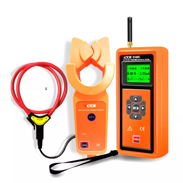 VICTOR 9100C Wireless High Voltage Ratio Tester LCD Display ⊕IK