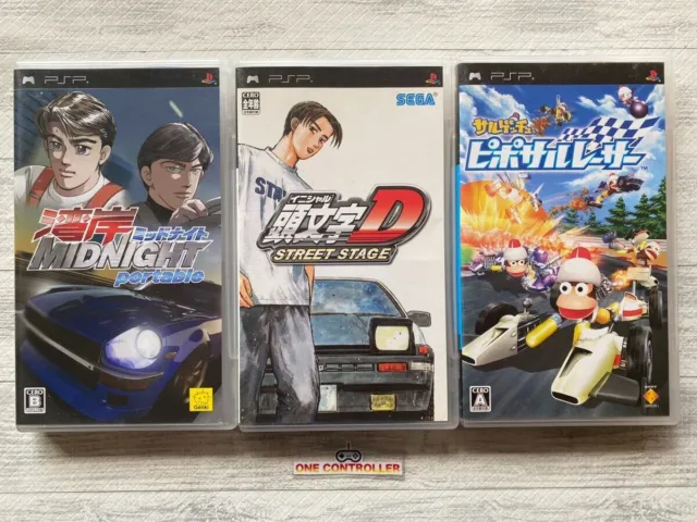 PSP Wangan Midnight & Initial D & Pipo Saru Racer set from Japan