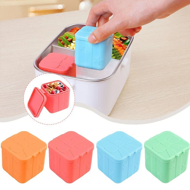 Mini contenitori in silicone piccole scatole per alimenti scatola snack bambino vasca pranzo J9U7