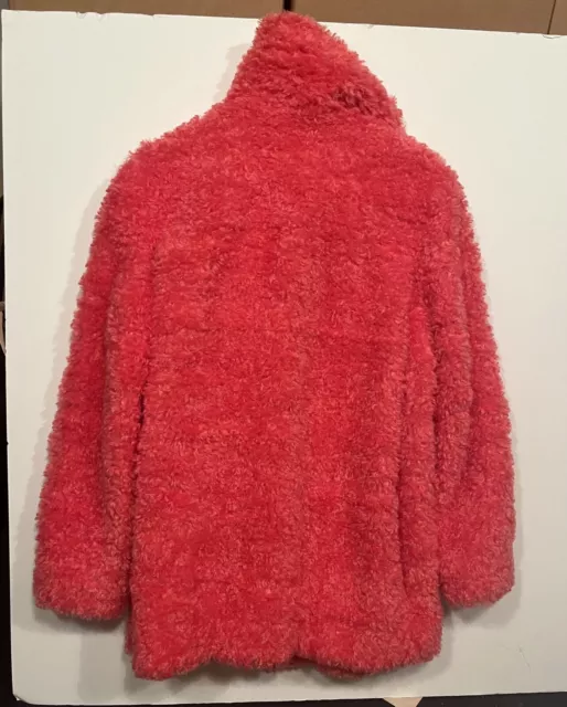 stella mccartney Faux Fur Hot Pink Coat Size 38 IT 3