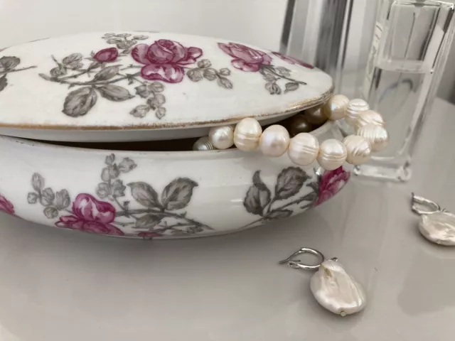 VINTAGE Limoges France Porcelain Trinket Jewelry Box With Lid