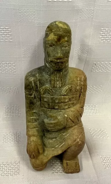 Chinese Hand Carved Kneeling Terracotta Army Figure Oriental 16cm Handmade
