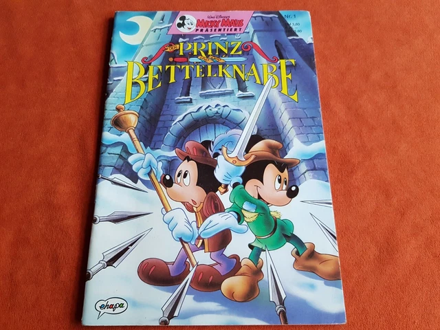 Micky Maus präsentiert Comic Heft Nr. 1 Der Prinz und der Bettelknabe 