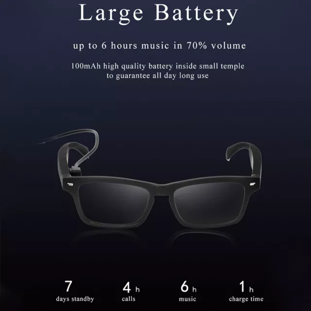 Wireless Bluetooth 5.0 Sunglasses Headset Polarized Smart Glasses Earphones Call 3