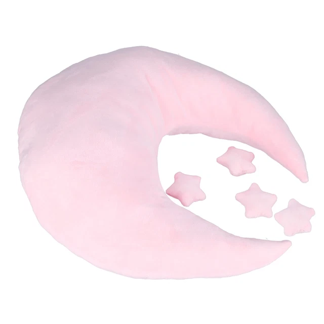 Almohada de luna para fotografía de bebé (rosa) fácil de usar amigable con la piel suave limpia recién nacido
