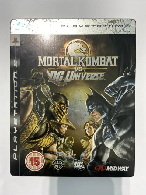 Mortal Kombat vs DC Universe PlayStation 3 Steelbook Edition PS3 Game COMPLETE