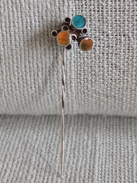Épingle à Cravate Ou Chapeau Art Déco - En Or Massif 18K Et Argent Massif - Occasion Vintage