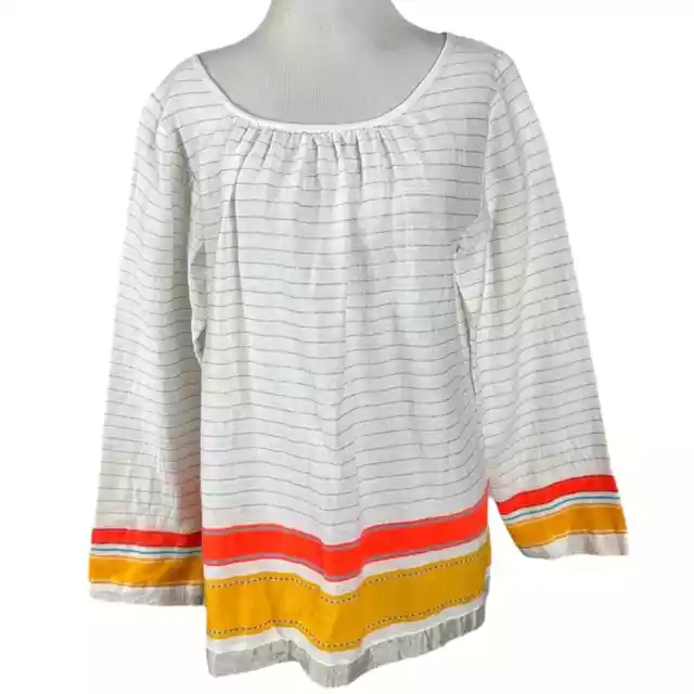 Lemlem Resort Gauze Cotton Top Small Striped Blouse Hand Weaved in Ethiopia