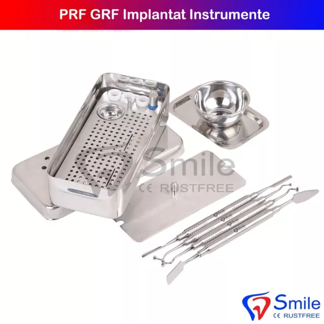 Implant PRF GRF Zubehör Box Chirurgie Knochenstopfer Schere Implantologie Dental 2